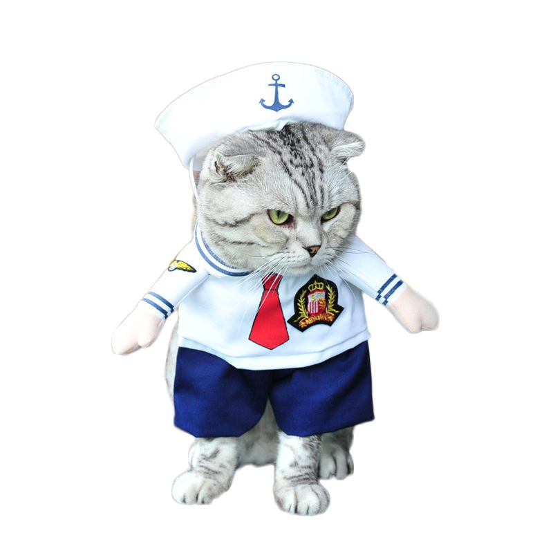 Pet Halloween Funny Costumes for Dog Cat-Sailor