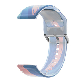 Semi Frosted Watch Strap Transparent Rainbow for Samsung Huawei Watch-05