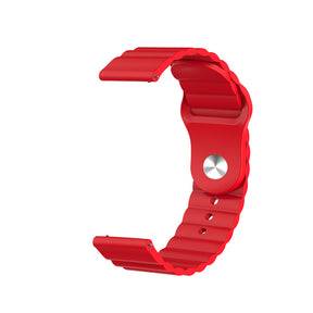 Wave Style Silicone Watch Band For Samsung Galaxy Watch 42/46mm Gear S3 Frontier/Classic(Red)