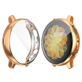 Full Coverage TPU Screen Protective Cover For Samsung Galaxy Watch Active 2 40 44mm-RoseGold