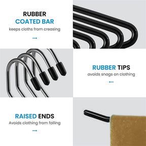 20 Pcs Trousers Pants Hangers Strong and Durable Space Saving Storage Hangers