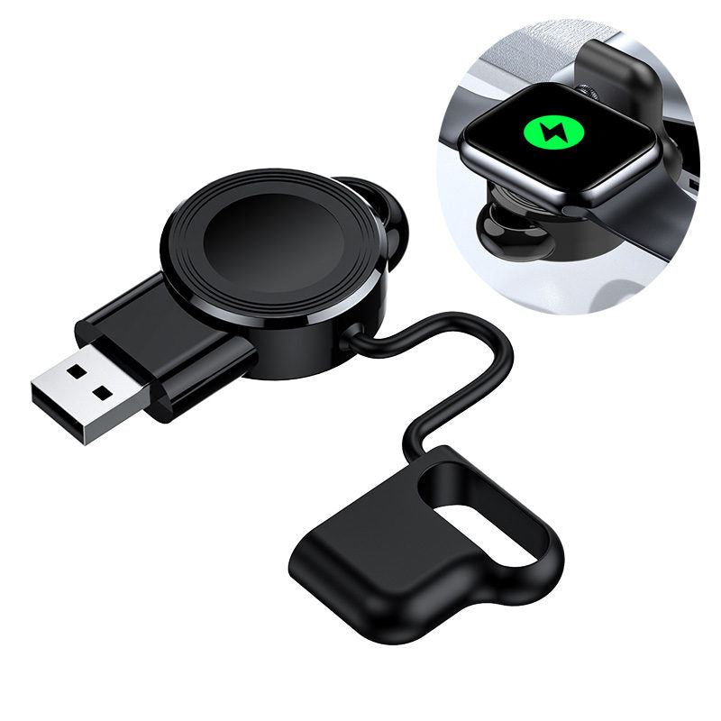 USB Portable Magnetic Watch Wireless Charger for Apple Watch 1/2/3/4/5/6/SE-Black