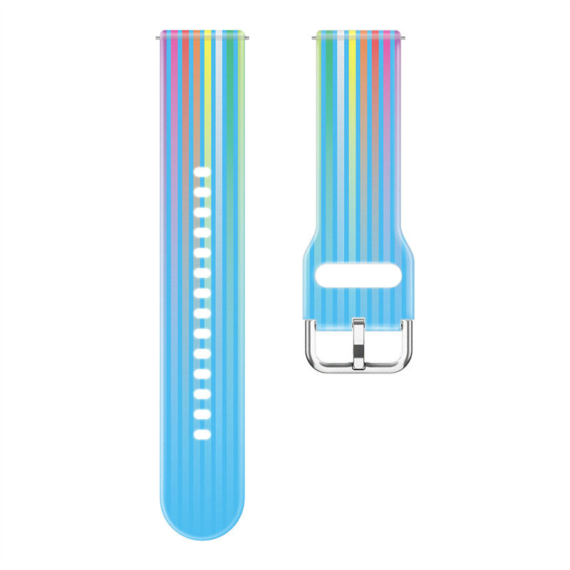 Semi Frosted Watch Strap Transparent Rainbow for Samsung Huawei Watch-08
