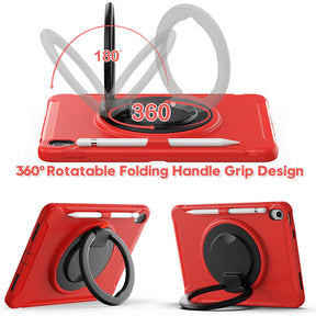 Tablet Case For iPad 10th Full Body Protection with 360¡ã Stand Portable-Red