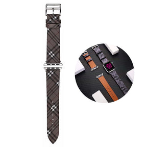 Printing Leather Replacement Wristbands for Apple Watch Series SE/6/5/4/3/2/1-Gray