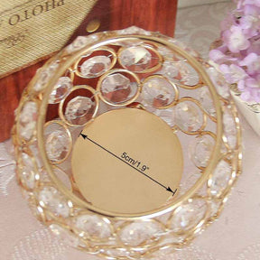 Crystal Bowl Candlestick for Wedding Home Table Decoration-Gold