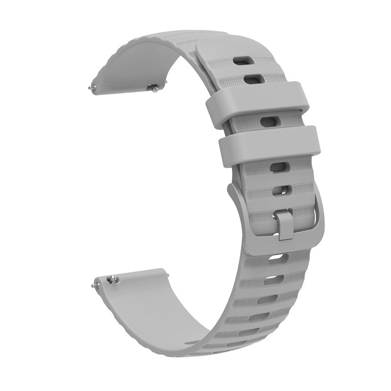 Silicone Watch Band Wave Pockmark for Samsung Cear S2 Huawei Watch GT-Grey
