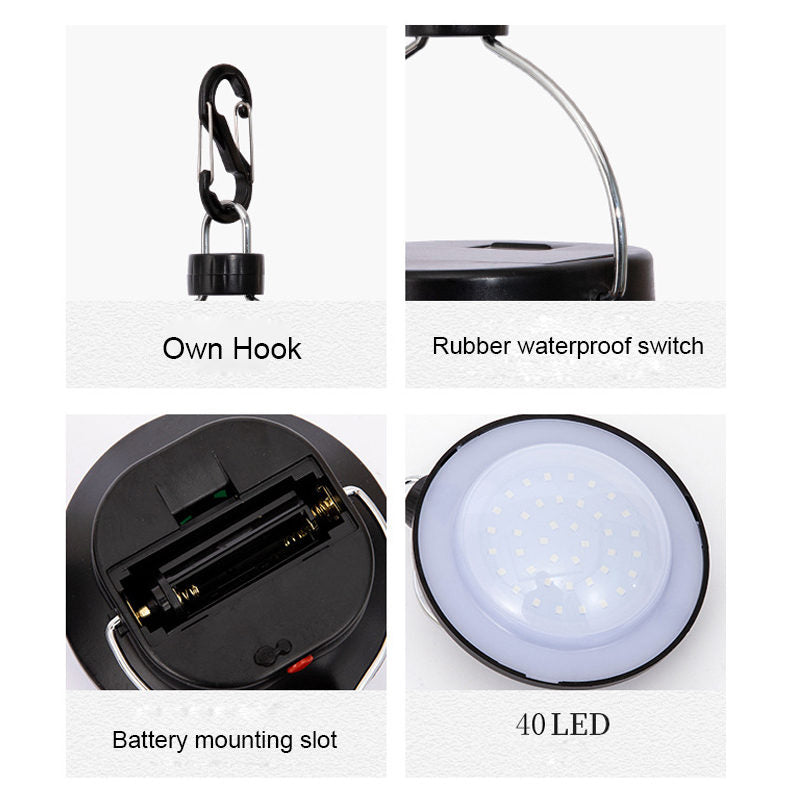 LED Portable Camping Tent Light Super Bright with 3 Light Modes with Carabiner