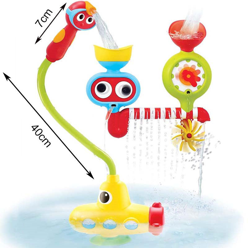 Kids Bath Toy Submarine Spray Station Water Pump with Hand Shower for Age 2-6 Years