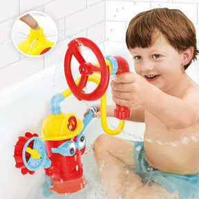 Baby Bath Toy Sprays Water Sprinkler Fire Hydrant Set for Ages 3+