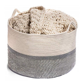 Extra Large Cotton Rope Woven Basket Clothes Storage Basket with Handles