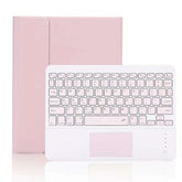 Keyboard Case For iPad with Touchpad Ultra Thin Silent With Numeric Bluetooth Wireless Keyboard Pen Slot-Pink