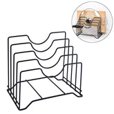 Simple Houseware Kitchen Pot Lid Rack Holder Organizer Black