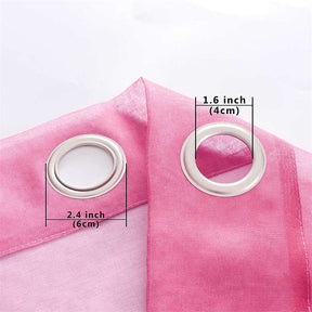 2 Panel Sheer Ombre Curtains Grommet Drapes for Girls Bedroom-PinkBlue