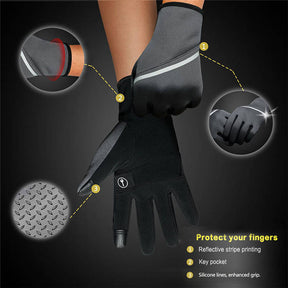 Winter Gloves Men Women Touchscreen Running Gloves Cold Weather Work Gloves -Gray104