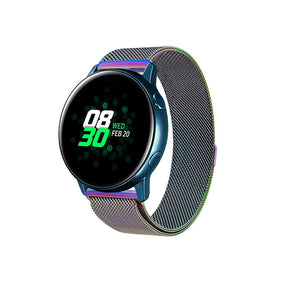 Metal Mesh Watch Bands With Steel Magnetic Absorption Loop For Samsung Galaxy Watch 42/46mm Gear S3 Frontier/Classic(Colorful)