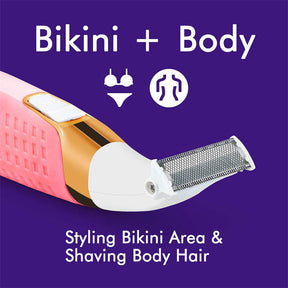 USB Rechargeable Electric Shaver Trimmer for Women Full Body Hair Remover for Leg Underarm