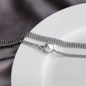Simple Multilayer Pearl Pendant Necklace For Women