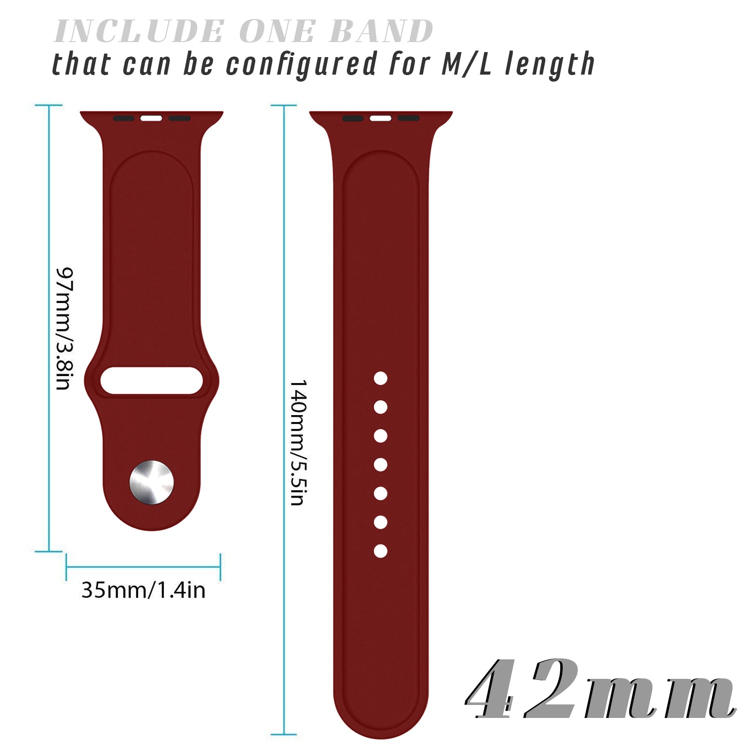 Sport Band Watch Band For iWatch Series-Wine Red