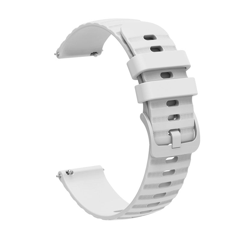 Silicone Watch Band Wave Pockmark for Samsung Cear S2 Huawei Watch GT-White