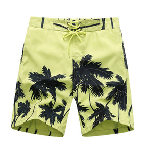 Boys Swim Trunks Camouflage Quick Dry Beach Shorts with Mesh Lining-Yellow