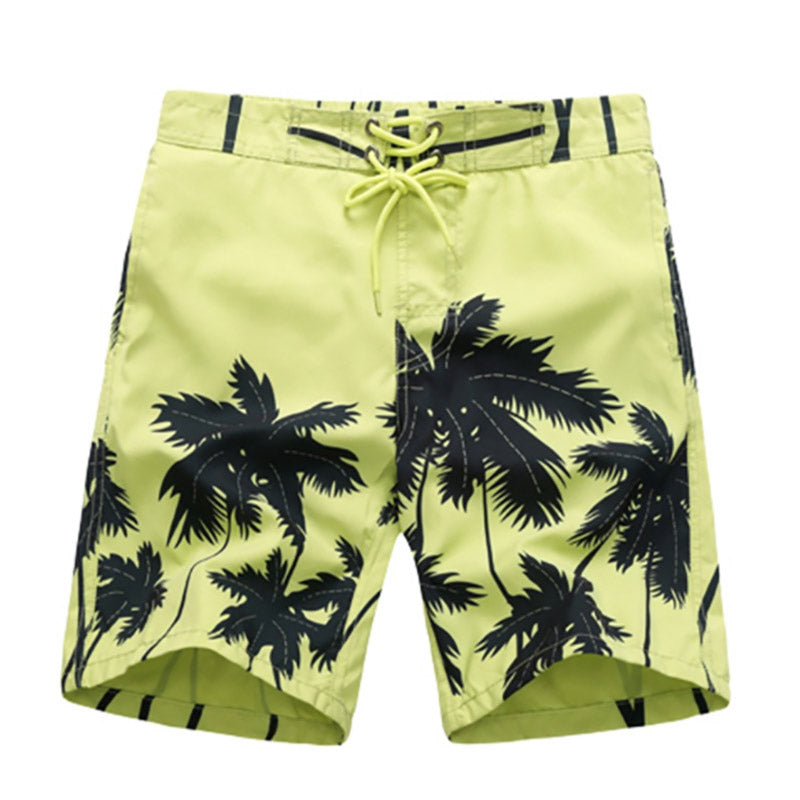 Boys Swim Trunks Camouflage Quick Dry Beach Shorts with Mesh Lining-Yellow