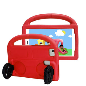 Wheel Samsung Tablet Tablet Case For 8.0inch Tab A 3 4 E/8.7inch Tab A7lite Shockproof Stand Cover With Handle Stand-Red