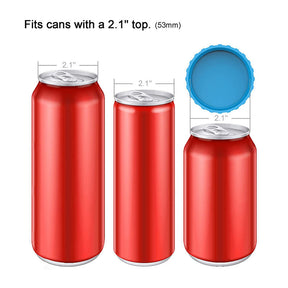 6Pcs Beverage Can Lid Food Grade Silicone Reuseable Fits Soda or Cans