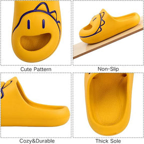 Kids Slide Sandals Thickened Sole Ergonomic Slippers for Outdoor-Yellow