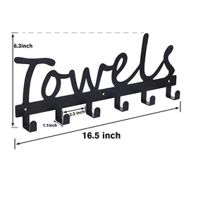 Home & LivingAesthetic Bathroom Towel Rack for Wall Mount Space Saving Towel Holder 6 Hooks