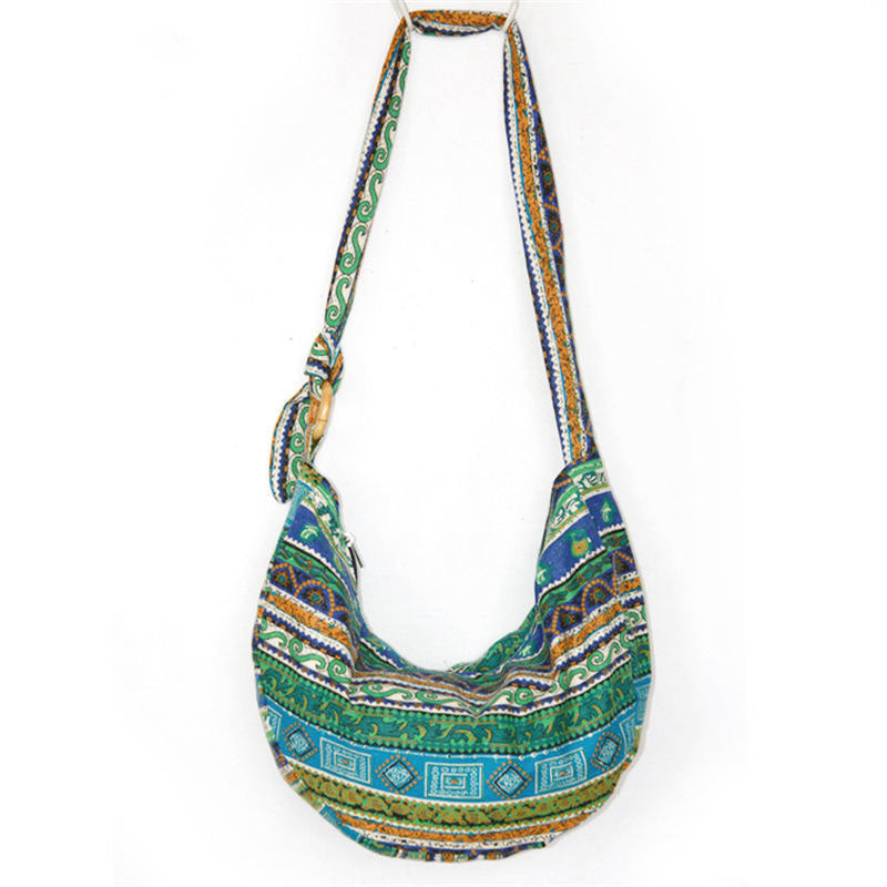 Womens Sling Crossbody Bag Ethnic Print Shoulder Bag with Adjustable Strap-M