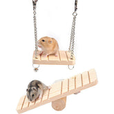 Hamster Toys Seesaw Swing Set Fun Exercise House Cage Nest Accessories