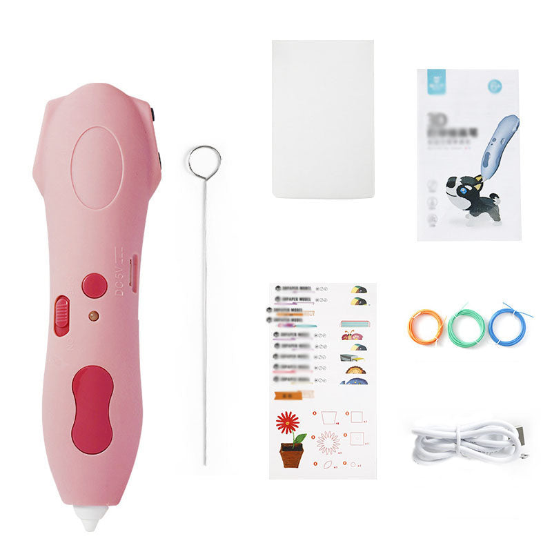 Rechargeable Creative 3D Printing Pen For Kids-Pink