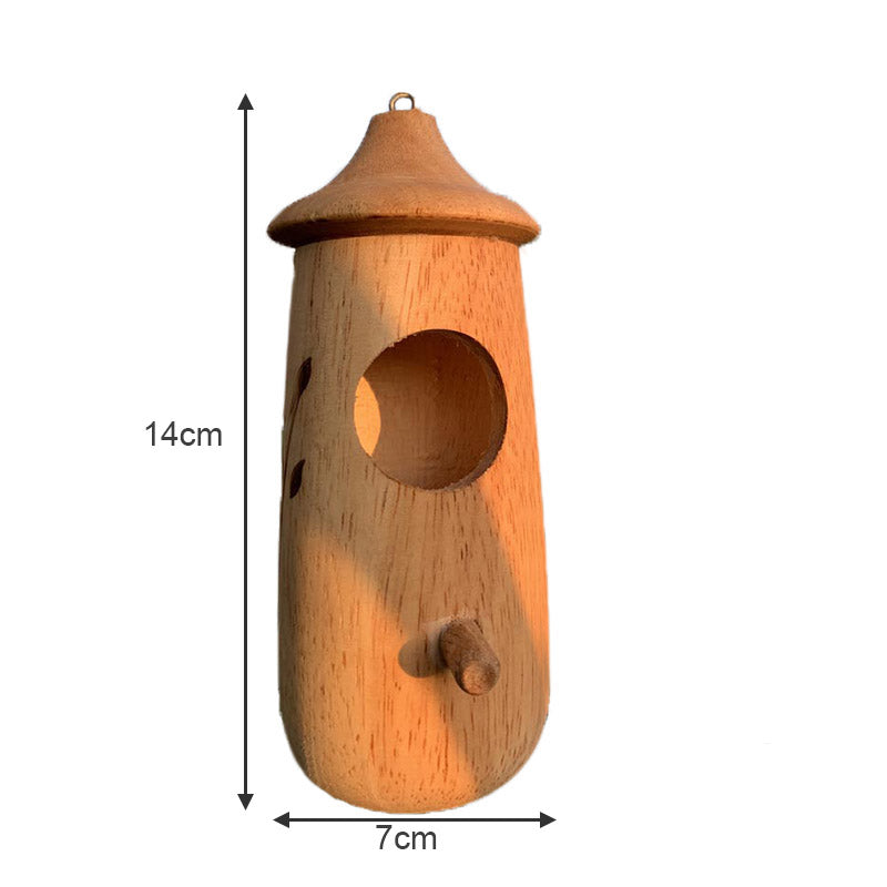 Wooden Hummingbird House for Outdoor Patio Lawn Home Decoration-B