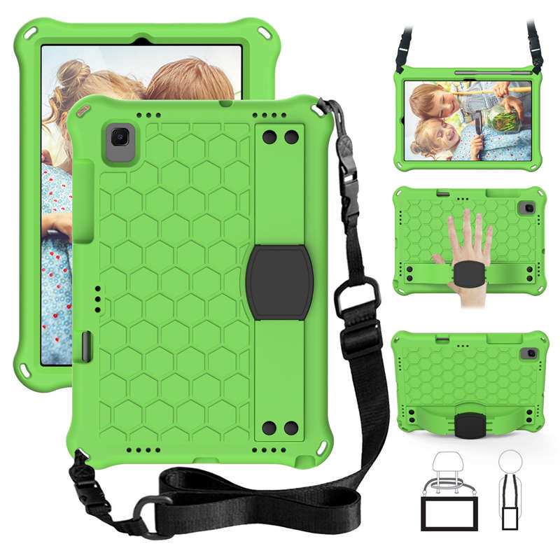 Hive SamSung Tablet Case For Sansung S6 10.5 (2019)/ S5E(2019)/Tab A7 (2020) Durable Stand Cover With Shoulder Strap-GreenBlack