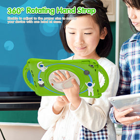 iPad Case Rugged Case with Handle Stand Shoulder Strap for iPad 10.2 Inch 2019/2020/2021-Green