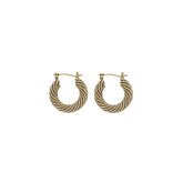 Vintage Twisted Rope Earrings Mini Hoop Earrings for Women-02