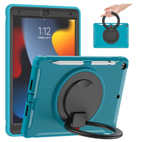 CowKing iPad Case With Handle Grip For ipad 10.2inch iPad 7/8/9-Blue Black