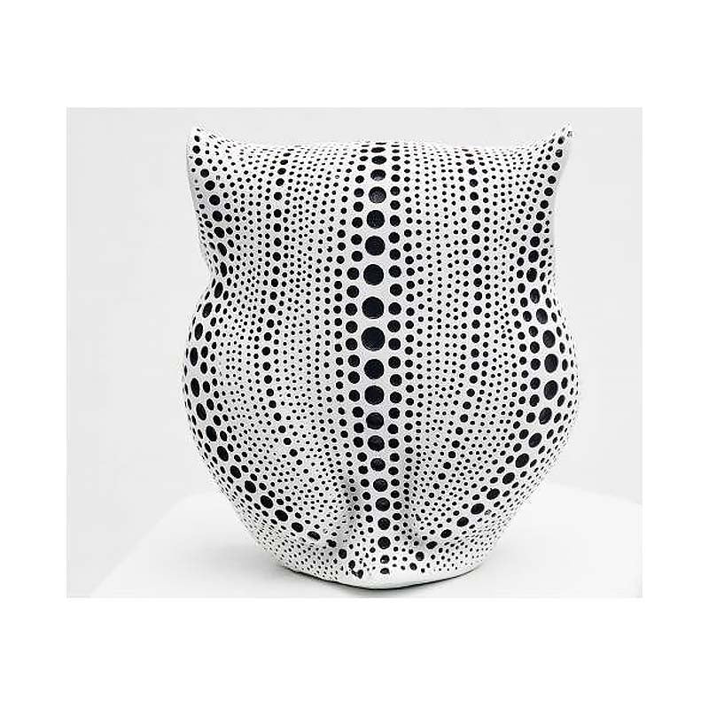 Owl Statue for Home Decor Accents Living Room Office Bedroom Kitchen Laundry House Apartment Dorm Bar -White