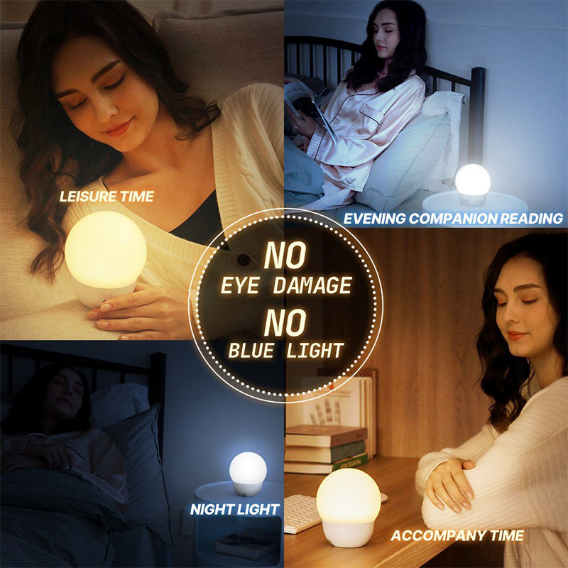 Smart Night Light Voice Control Portable Dimmable Color Changing Touch for Bedroom