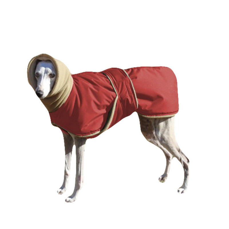 Dogs Warm Thicken Fleece Portable Color Matching Jacket-Red