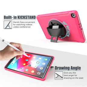 Spider Man 3-Layer Heavy Duty Tablet Case For Samsung Tab A 10.1 inch 2019 T510/T515-Rose Red