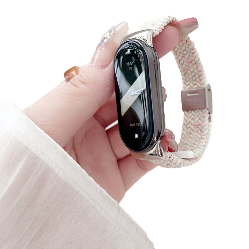 Sports Strap with Adjustable Buckle Solo Loop Elastic Watchband for Mi8-11