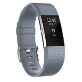 Replacement Strap For Fitbit Charge 2 Silicone Adjustable Sports Wristband-Gray