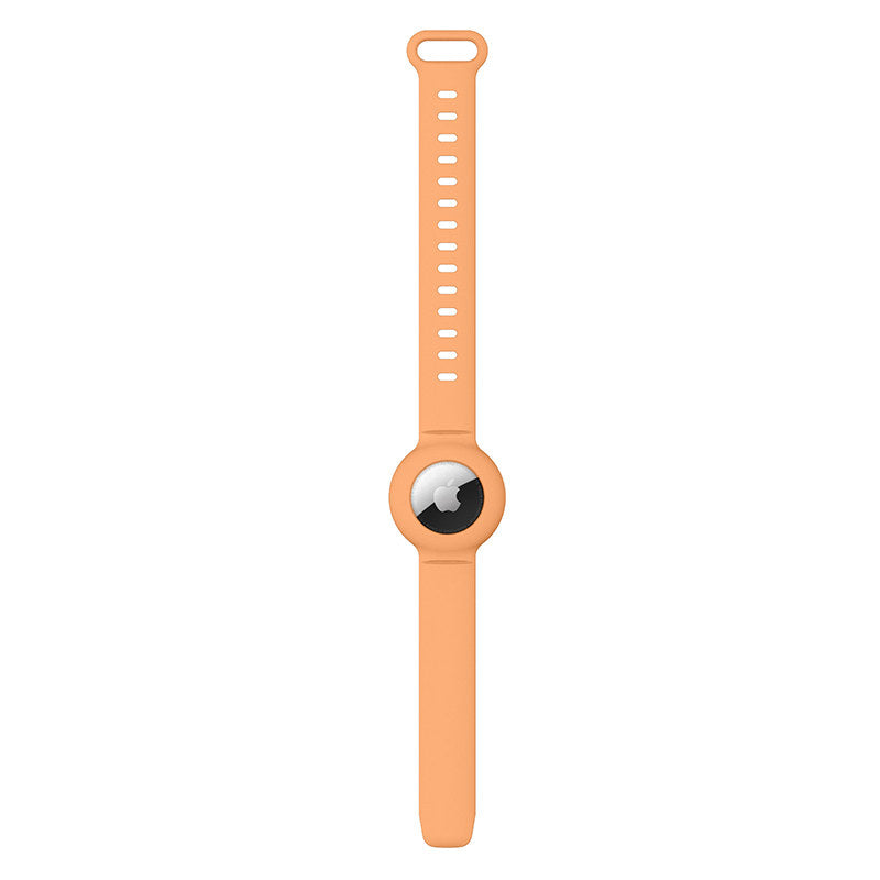 Apple Airtags Watch Strap Silicone Protective Sleeve-Orange
