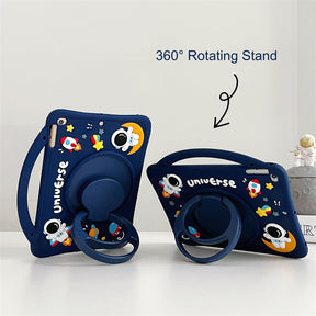 Astronaut Tablet Case for iPad Shockproof with Handle 360¡ã Rotating Stand