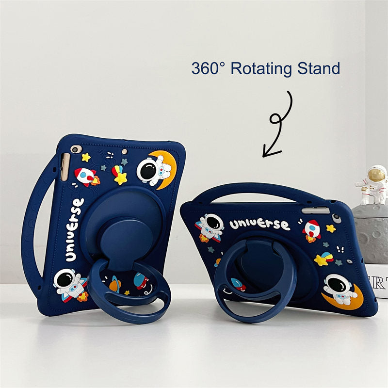 Astronaut Tablet Case for iPad Shockproof with Handle 360¡ã Rotating Stand