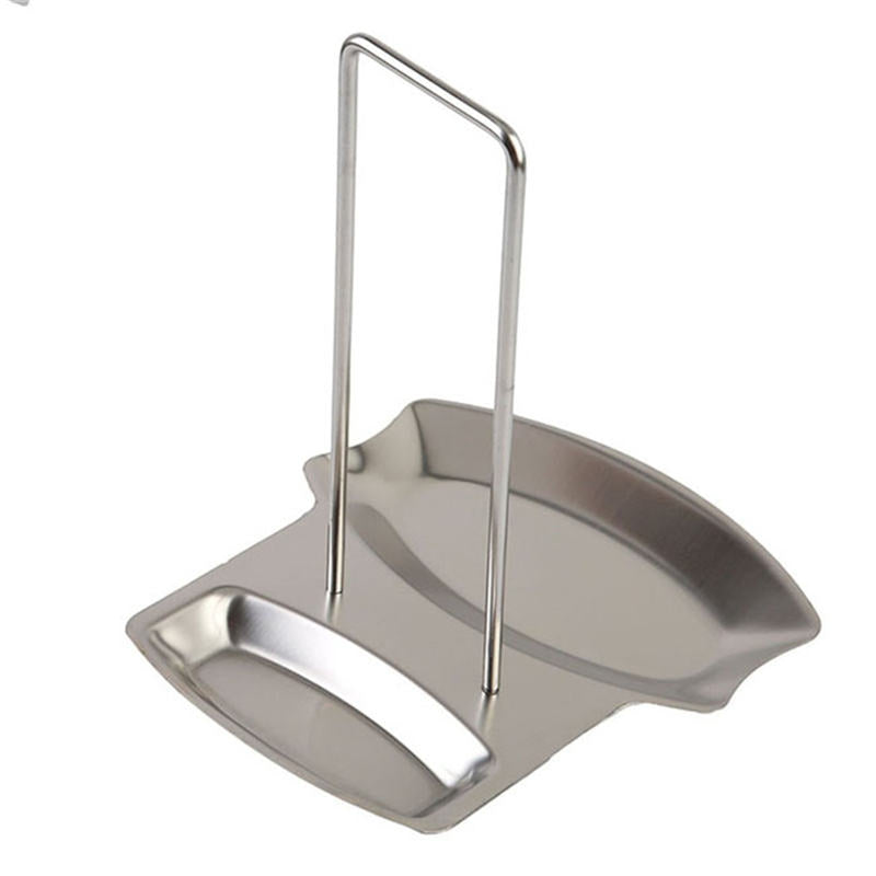 Home & LivingStainless Steel Pan Lid Holder for Pots and Spoon Rest Shelf Kitchen Storage Tool