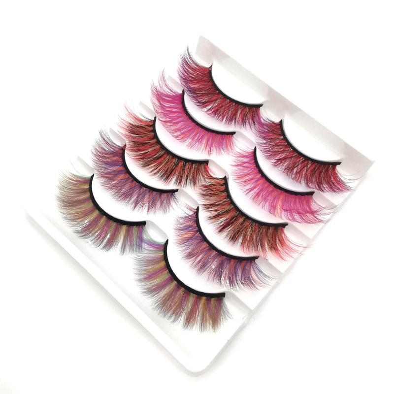3D False Eyelashes Colored Thick Lashes for Performance Halloween-17