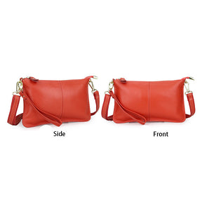 Leather Clutch Small Envelope Crossbody Bags for Women-WatermelonRed